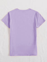 Load image into Gallery viewer, Graphic Round Neck Short Sleeve T-Shirt
