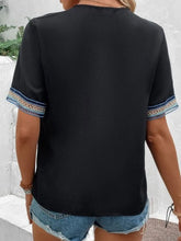 Load image into Gallery viewer, Full Size V-Neck Short Sleeve Blouse