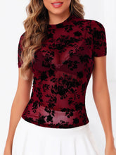 Load image into Gallery viewer, Mock Neck Short Sleeve Top