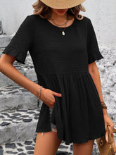Load image into Gallery viewer, Round Neck Short Sleeve Blouse