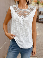 Load image into Gallery viewer, Lace Eyelet Sleeveless Top