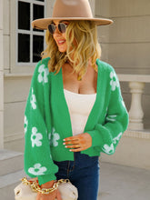 Load image into Gallery viewer, Angel Wings Flower Open Front Long Sleeve Cardigan
