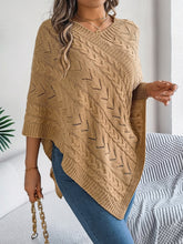 Load image into Gallery viewer, Cable-Knit Openwork Three-Quarter Sleeve Sweater