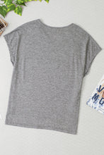 Load image into Gallery viewer, Heathered V-Neck Short Sleeve T-Shirt