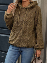Load image into Gallery viewer, Drawstring Long Sleeve Plush Hoodie