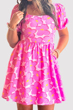 Load image into Gallery viewer, Printed Square Neck Short Sleeve Dress