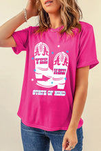 Load image into Gallery viewer, Graphic Round Neck Short Sleeve T-Shirt