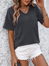 Load image into Gallery viewer, V-Neck Dropped Shoulder T-Shirt
