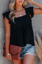 Load image into Gallery viewer, Full Size Ruffled Square Neck Cap Sleeve Blouse