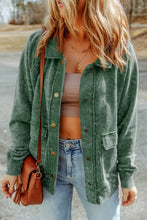 Load image into Gallery viewer, Snap Down Flap Pocket Long Sleeve Shacket