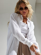 Load image into Gallery viewer, Textured Collared Neck Long Sleeve Shirt