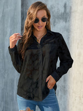 Load image into Gallery viewer, Full Size Collared Neck Long Sleeve Shirt Plus Size