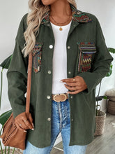 Load image into Gallery viewer, Snap Down Long Sleeve Jacket with Chest Pockets