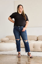 Load image into Gallery viewer, RFM Crop Dylan Full Size Tummy Control Distressed High Waist Raw Hem Jeans