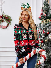 Load image into Gallery viewer, Reindeer Button Up Long Sleeve Cardigan