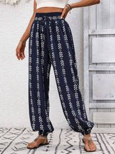 Load image into Gallery viewer, Tied Printed High Waist Pants