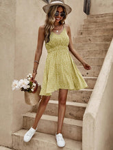 Load image into Gallery viewer, Floral V-Neck Mini Cami Dress