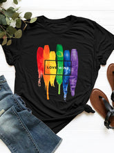 Load image into Gallery viewer, Graphic Round Neck Short Sleeve T-Shirt