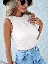 Load image into Gallery viewer, Textured Round Neck Tank