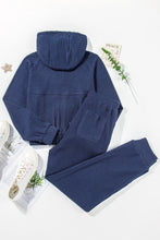 Load image into Gallery viewer, Drawstring Half Zip Hoodie and Joggers Active Set