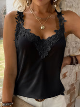 Load image into Gallery viewer, Full Size Lace Detail V-Neck Tank