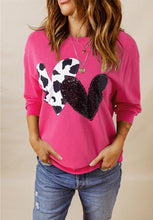 Load image into Gallery viewer, Heart Patch Long Sleeve Sweatshirt