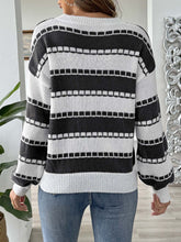 Load image into Gallery viewer, Heart Round Neck Long Sleeve Sweater
