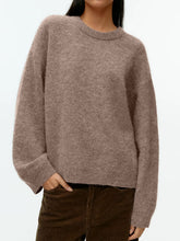 Load image into Gallery viewer, Round Neck Drop Shoulder Sweater