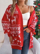 Load image into Gallery viewer, Pocketed Open Front Long Sleeve Cardigan
