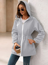 Load image into Gallery viewer, Ivy Lane Outdoor Waterproof Long Sleeve Hooded Windbreaker