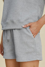 Load image into Gallery viewer, Double Take Full Size Texture Short Sleeve Top and Shorts Set