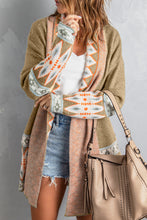 Load image into Gallery viewer, Geometric Open Front Long Sleeve Cardigan