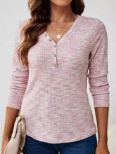 Load image into Gallery viewer, V-Neck Long Sleeve T-Shirt