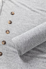 Load image into Gallery viewer, Decorative Button Round Neck Long Sleeve Top