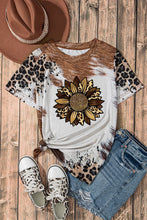 Load image into Gallery viewer, Sunflower Graphic Round Neck Short Sleeve T-Shirt