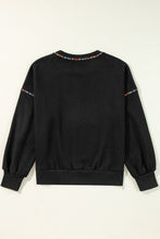 Load image into Gallery viewer, Valentine’s Day Rhinestone Heart Round Neck Long Sleeve Sweatshirt