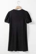 Load image into Gallery viewer, Pin-Tuck Notched Short Sleeve Dress