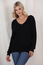 Load image into Gallery viewer, V-Neck Drop Shoulder Sweater