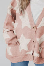 Load image into Gallery viewer, Star Button Up Long Sleeve Cardigan