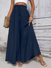 Load image into Gallery viewer, Tied High Waist Wide Leg Pants