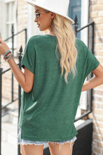 Load image into Gallery viewer, Heathered V-Neck Short Sleeve T-Shirt