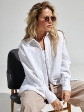 Load image into Gallery viewer, Textured Collared Neck Long Sleeve Shirt
