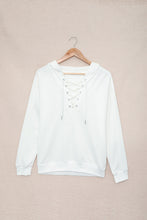 Load image into Gallery viewer, Lace Up Long Sleeve Hoodie