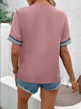 Load image into Gallery viewer, Full Size V-Neck Short Sleeve Blouse