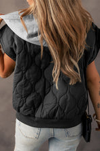 Load image into Gallery viewer, Drawstring Zip Up Hooded Vest Coat