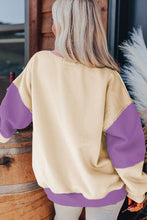 Load image into Gallery viewer, Contrast Round Neck Long Sleeve Sweatshirt