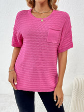 Load image into Gallery viewer, Round Neck Half Sleeve Knit Top