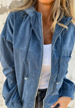 Load image into Gallery viewer, Pocketed Zip Up Long Sleeve Hooded Jacket