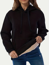 Load image into Gallery viewer, Drawstring Long Sleeve Hoodie with Kangaroo Pocket
