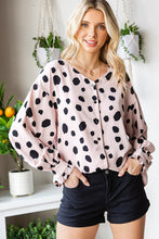 Load image into Gallery viewer, Printed Button Up Flounce Sleeve Shirt
